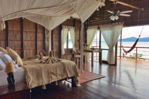 ocean view from one of our raja ampat overwater bungalows