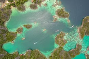 penemu or piyanemo island in indonesia from the top