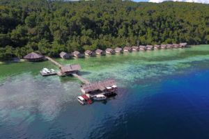 Aerial view of the resort