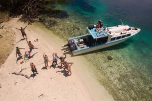 Aerial Image of Fam islands at Raja Ampat