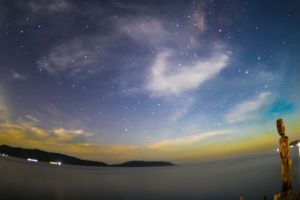 star-filled firmament above our dive center in Raja Ampat