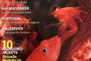 front page of Papua Explorers article in German dive magazine