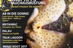 front page of Papua Explorers article in German dive magazine