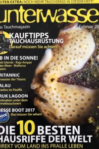 front page of Papua Explorers article in German dive magazine