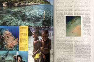 second page of Papua Explorers article in German dive magazine